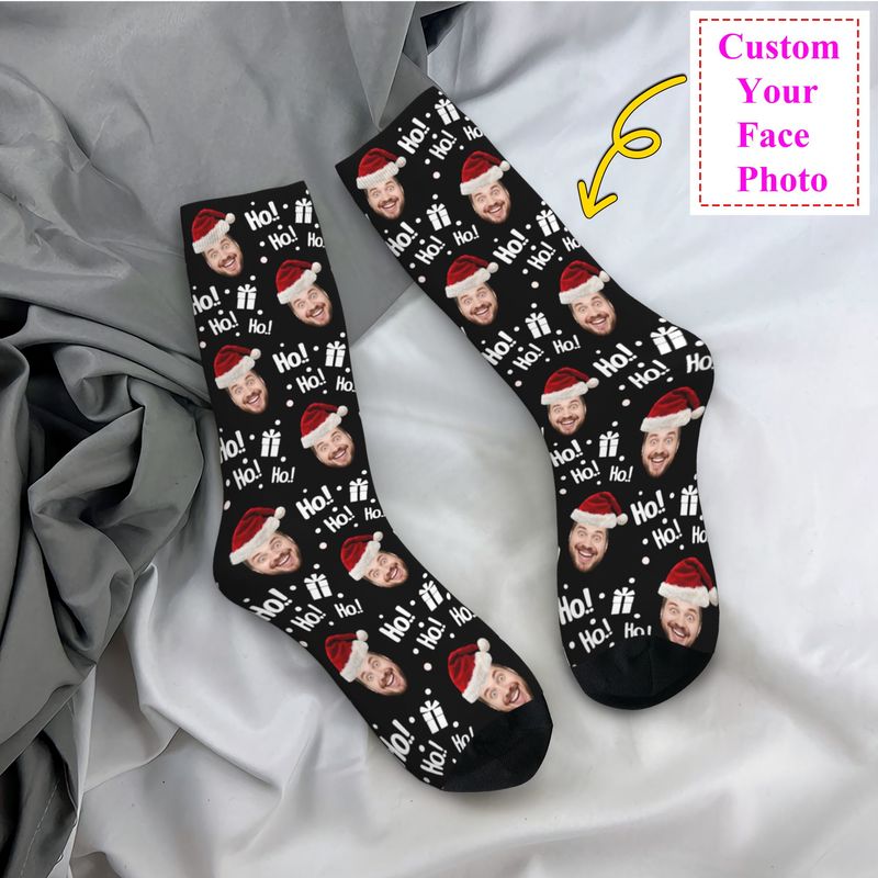 Dress Sock Men - 크리스마스 얼굴 사진 맞춤형 맞춤형 남성