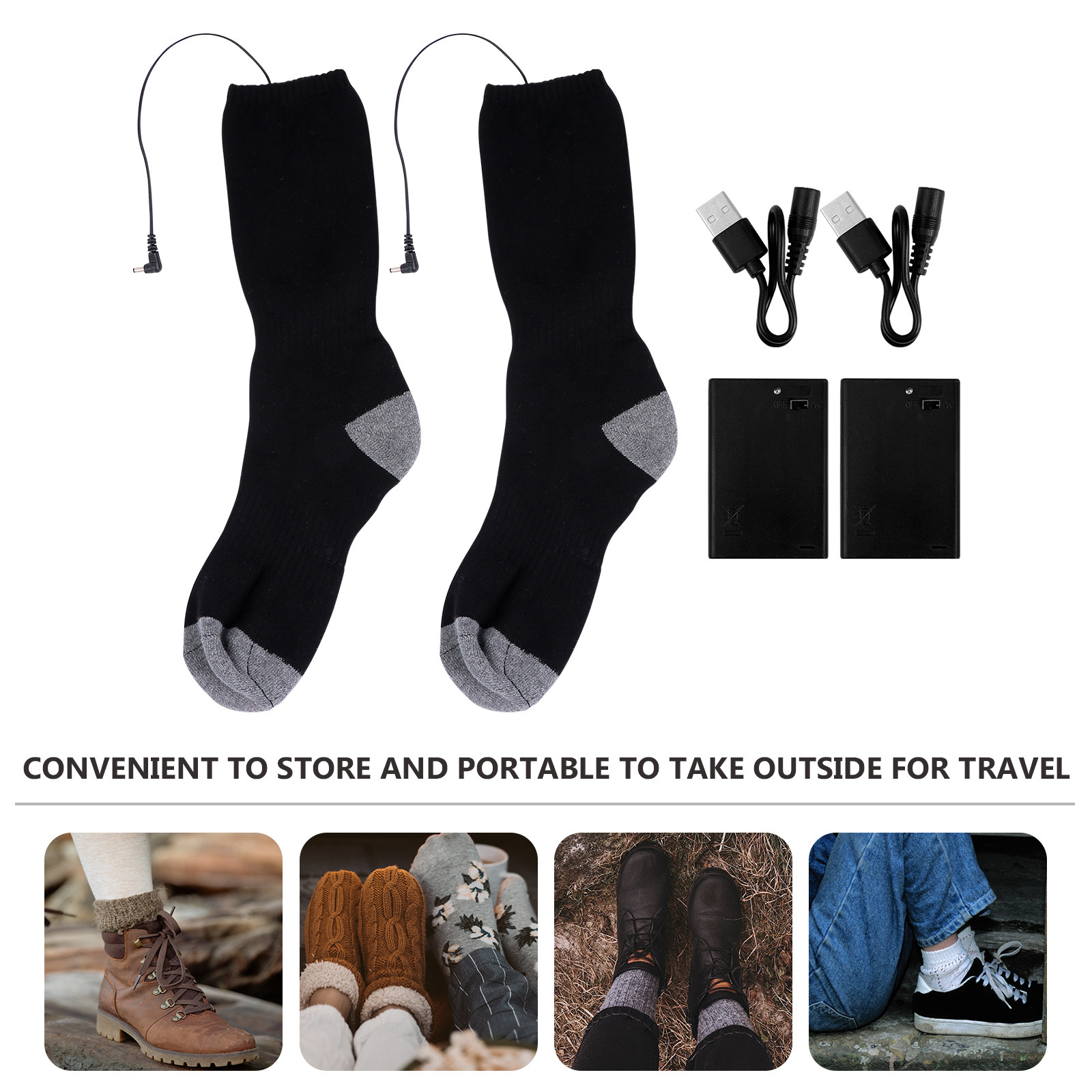 1세트 USB 발열 양말, 겨울철 야외 여행용 발 보온 - Thermal Sock Winter 리뷰 및 가격