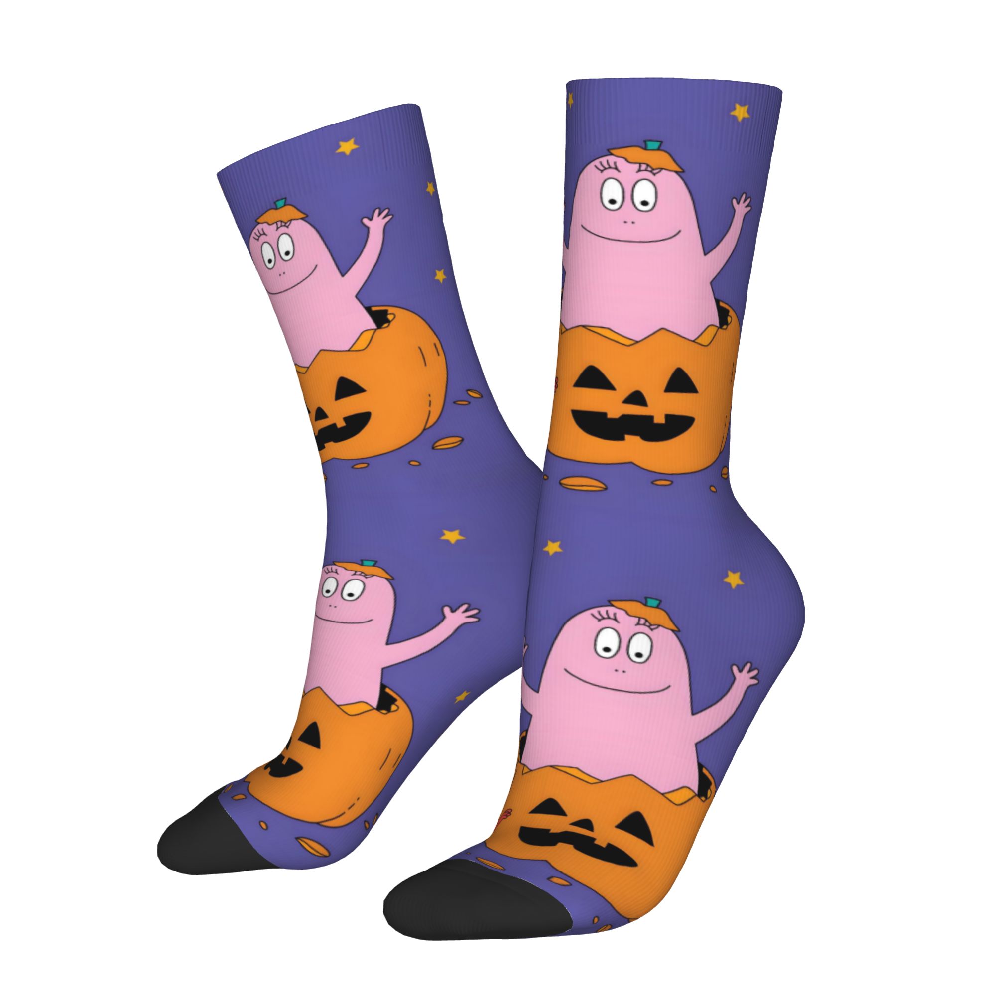 맞춤형 재미있는 만화 바바파파 벽지 무늬 드레스 양말  - Dress Sock Men 리뷰 및 가격